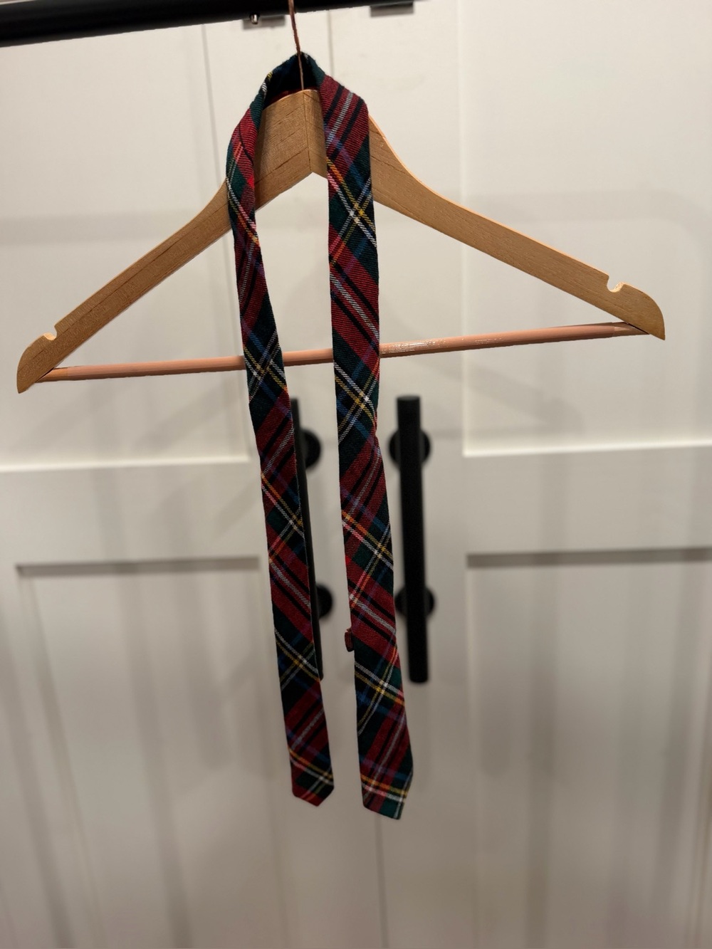 Crewcuts Red Tartan Flannel Tie with Green & Navy Accents.